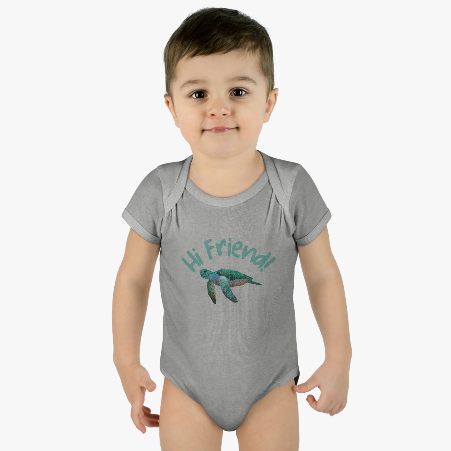 Hi Friend!  Honu Infant Baby Rib Bodysuit