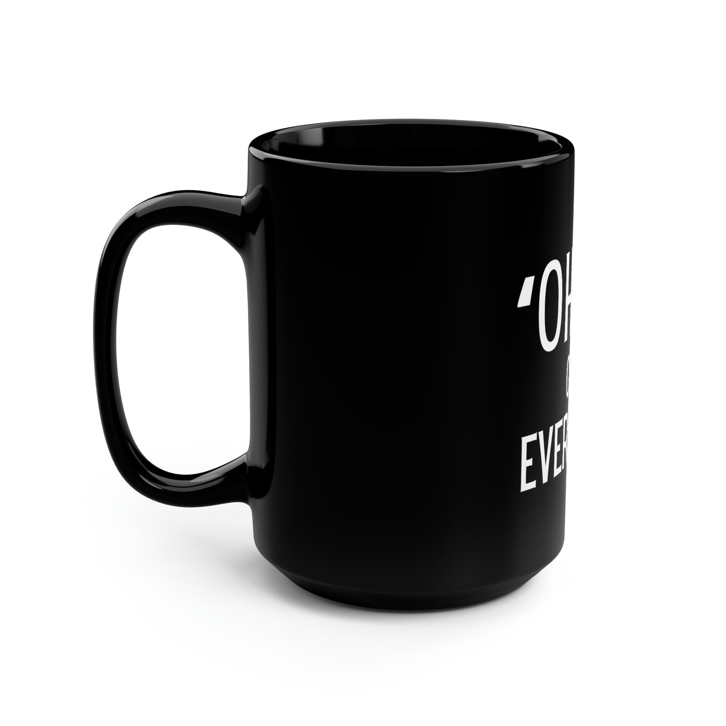 Ohana Black Mug, 15oz