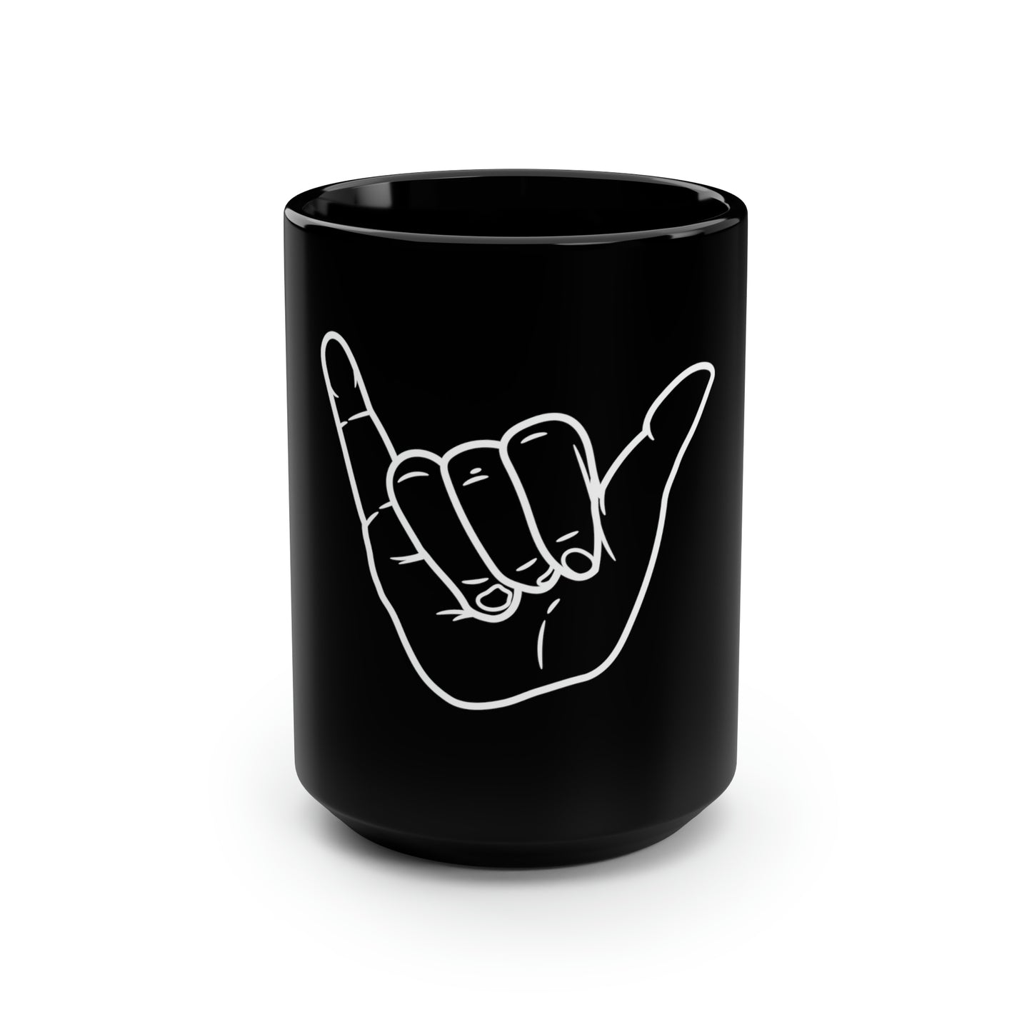 Shaka Black Mug, 15oz