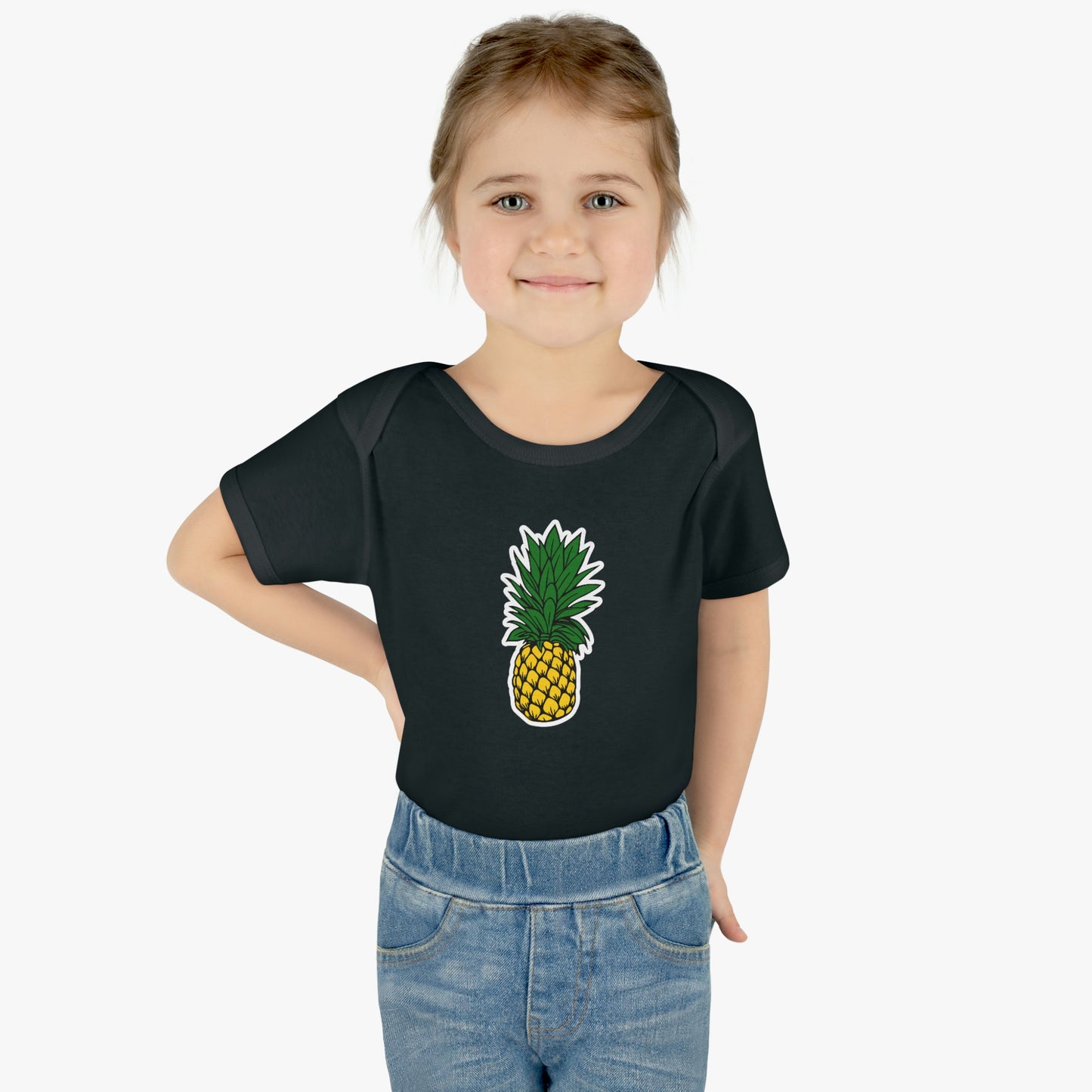 Pineapple Infant Baby Rib Bodysuit