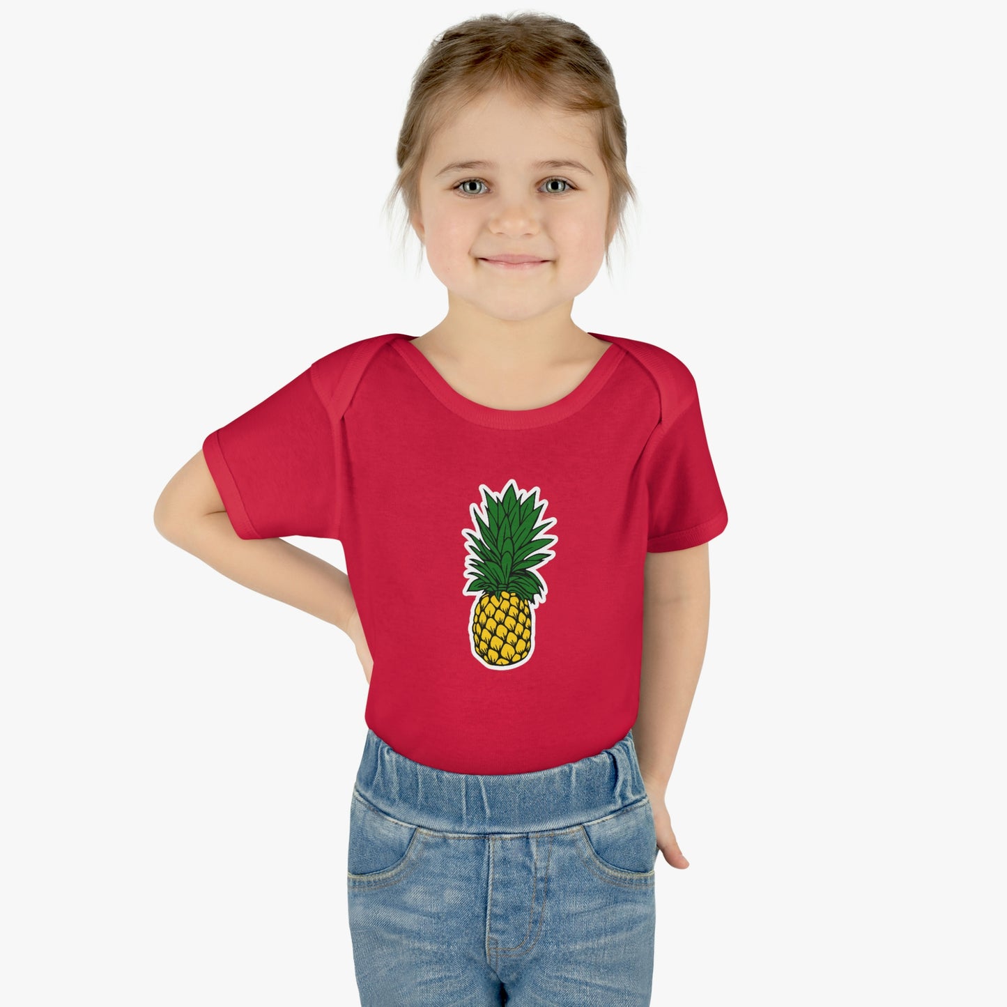 Pineapple Infant Baby Rib Bodysuit