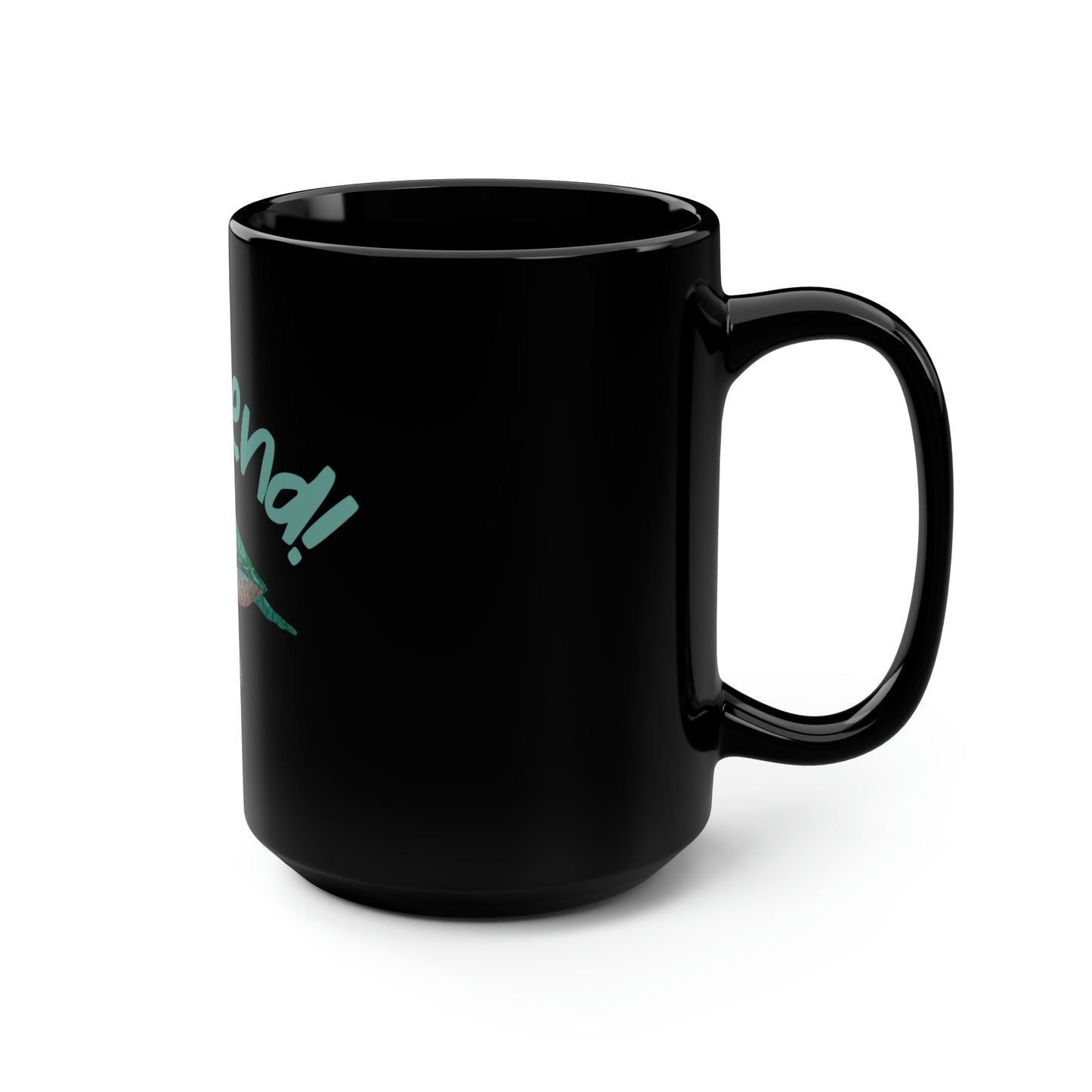 Hi Friend!  Honu Black Mug, 15oz