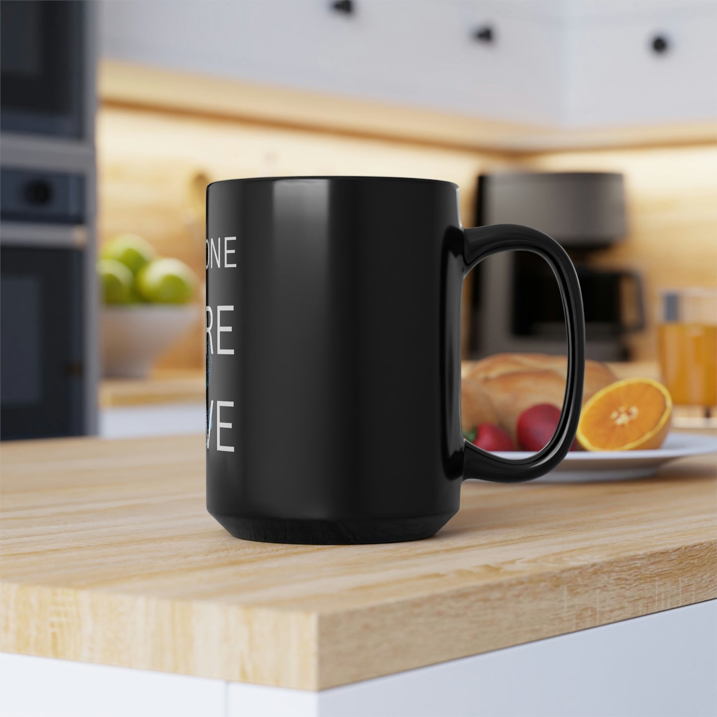 Just One More Wave Black Mug, 15oz