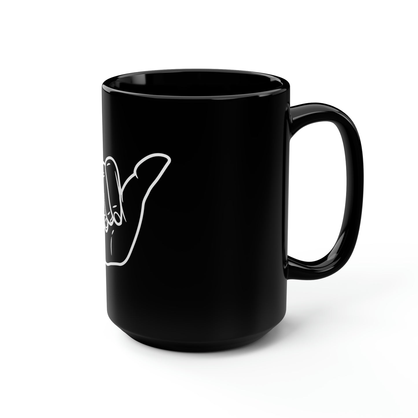 Shaka Black Mug, 15oz