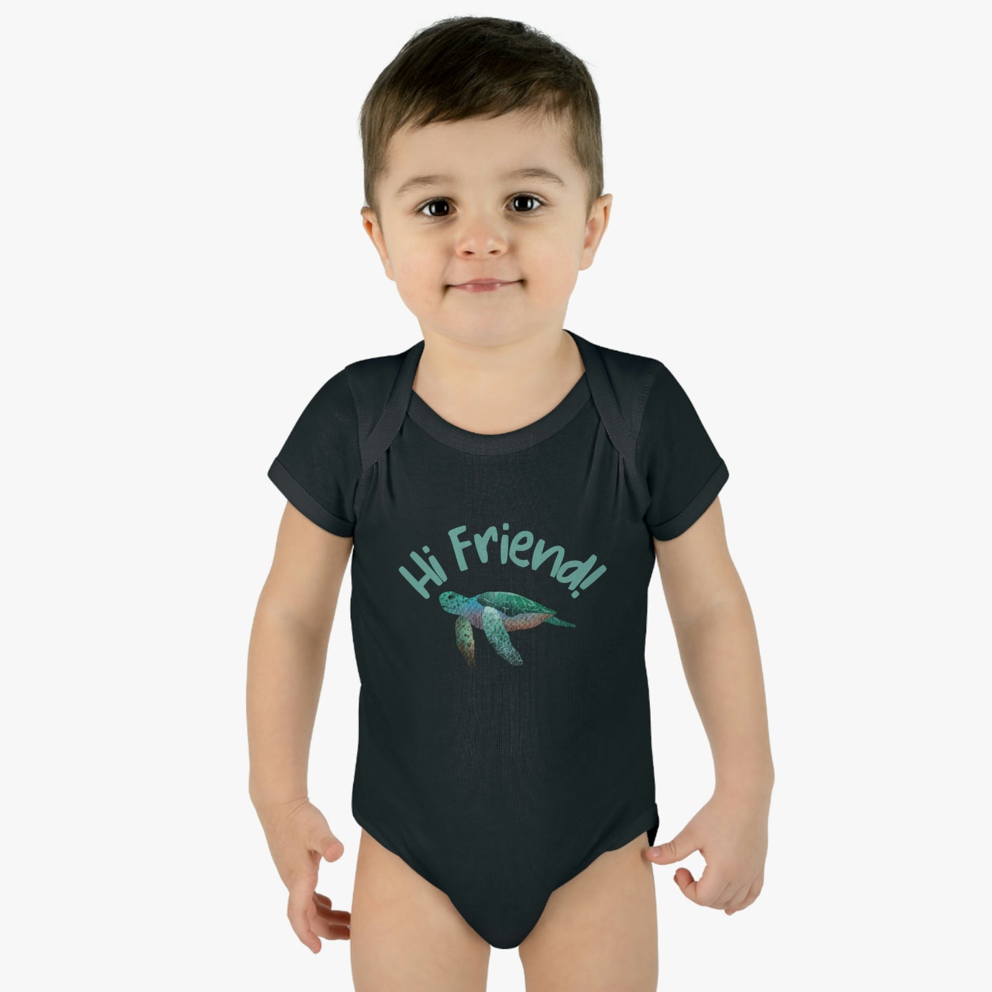 Hi Friend!  Honu Infant Baby Rib Bodysuit