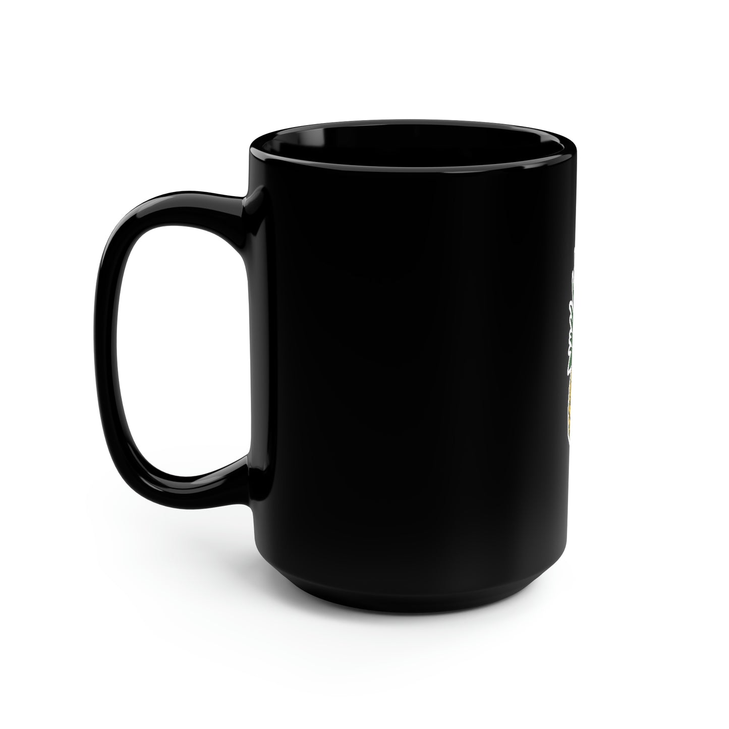 Pineapple Black Mug, 15oz