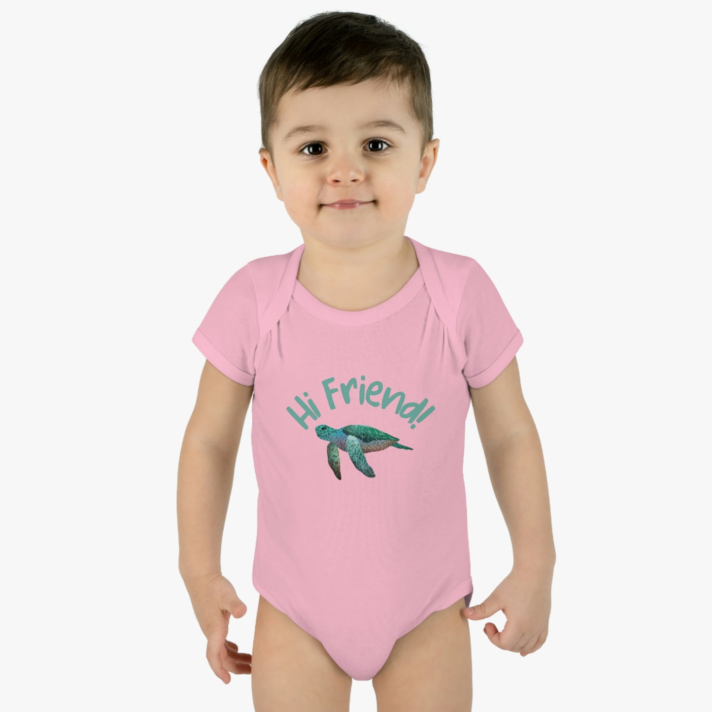 Hi Friend!  Honu Infant Baby Rib Bodysuit