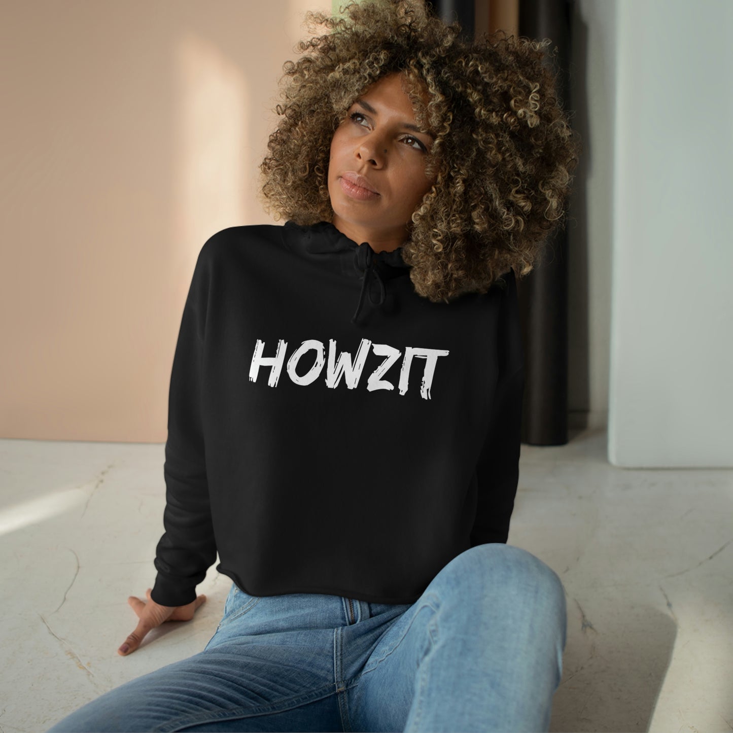 Howzit Crop Hoodie