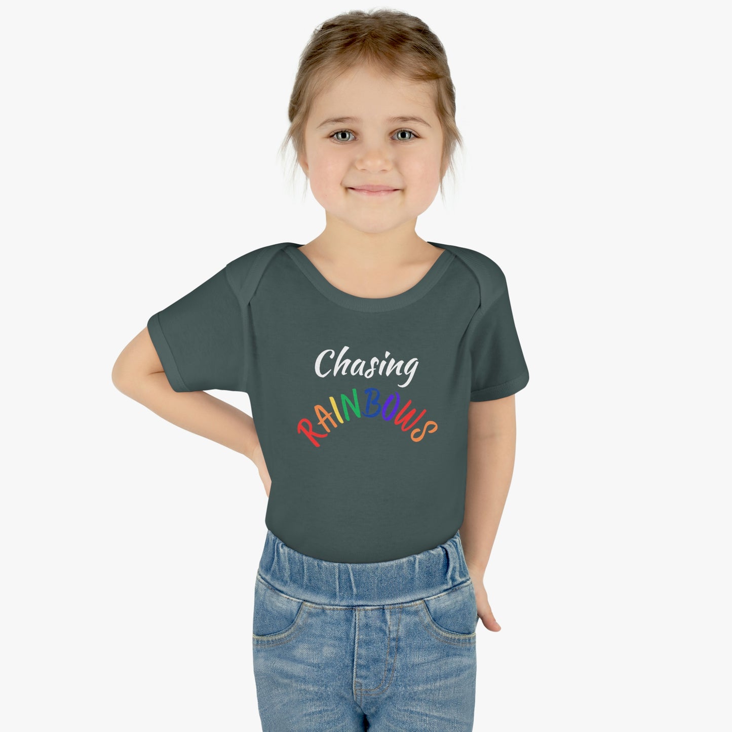 Chasing Rainbows Infant Baby Rib Bodysuit