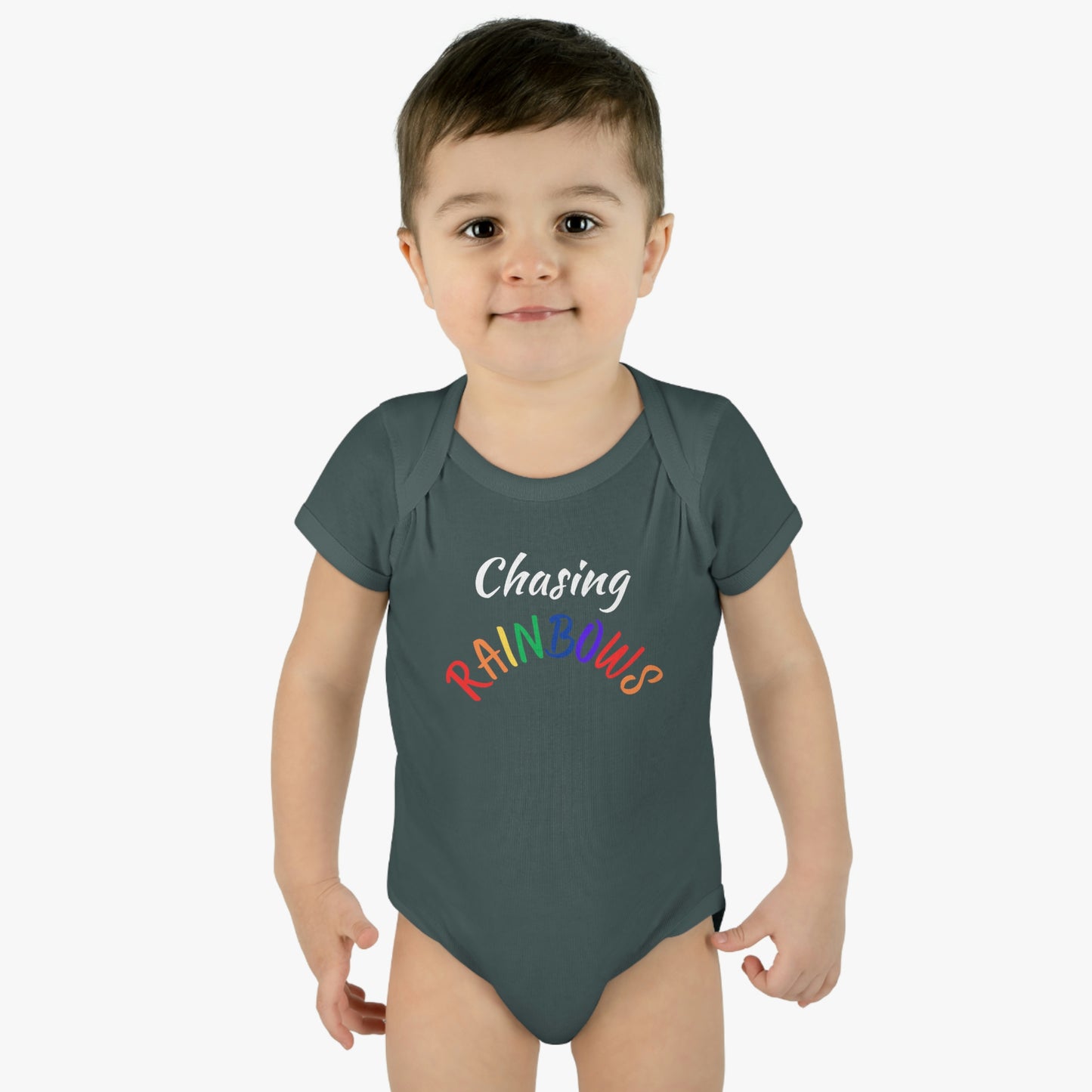 Chasing Rainbows Infant Baby Rib Bodysuit