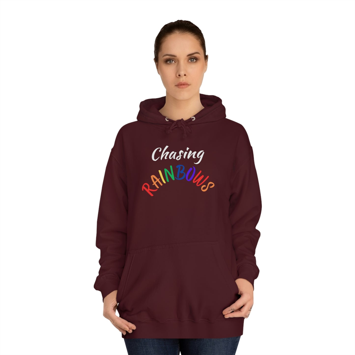 Chassing Rainbows Unisex College Hoodie