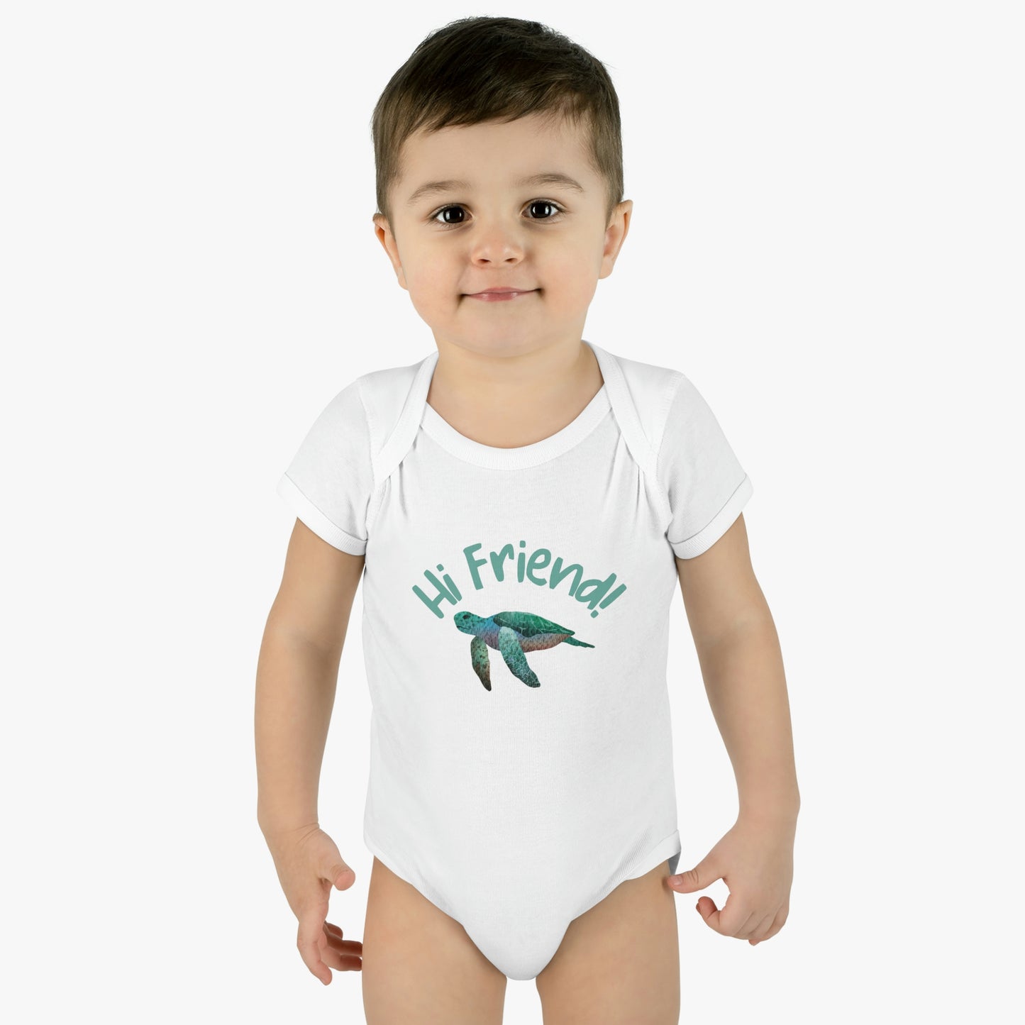 Hi Friend!  Honu Infant Baby Rib Bodysuit