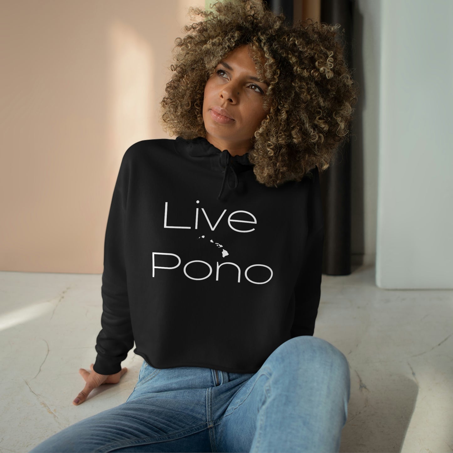 Live Pono Crop Hoodie