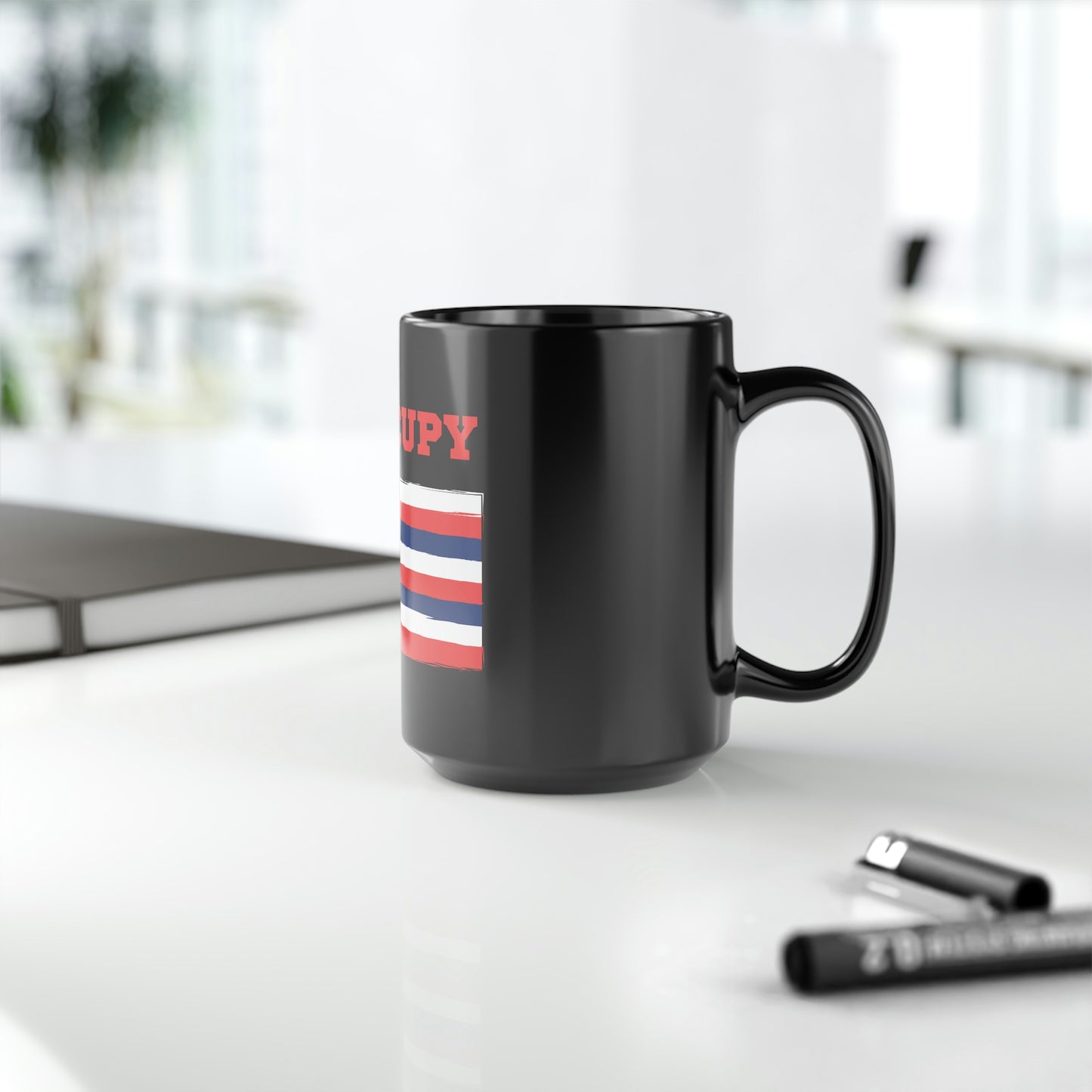 DEOCCUPY Black Mug, 15oz