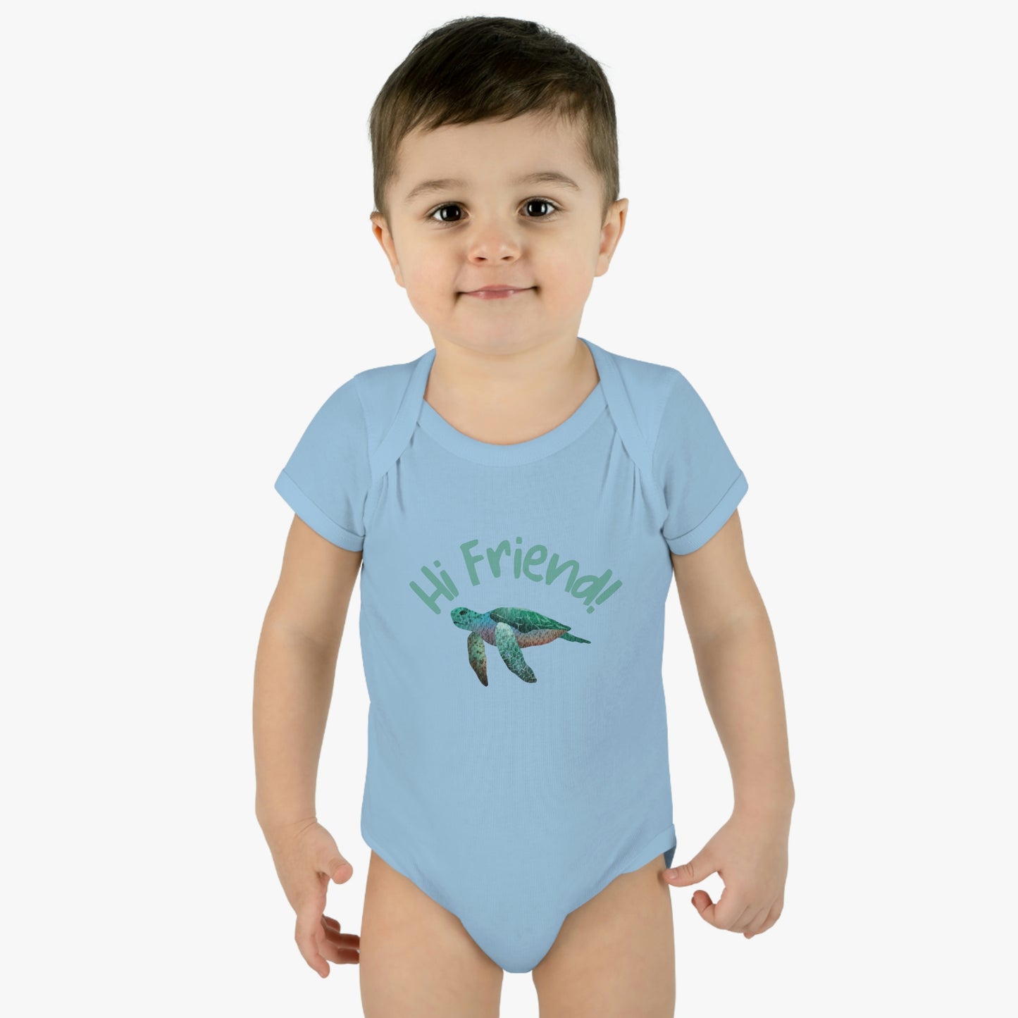 Hi Friend!  Honu Infant Baby Rib Bodysuit