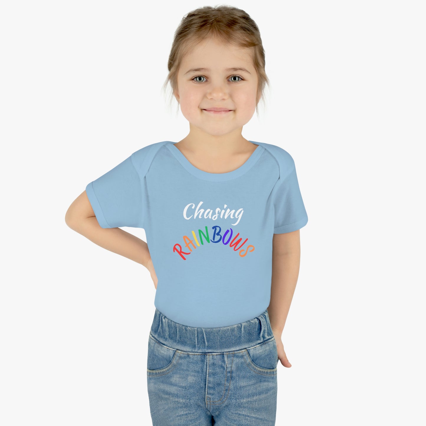 Chasing Rainbows Infant Baby Rib Bodysuit